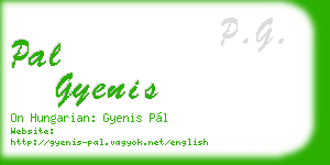 pal gyenis business card